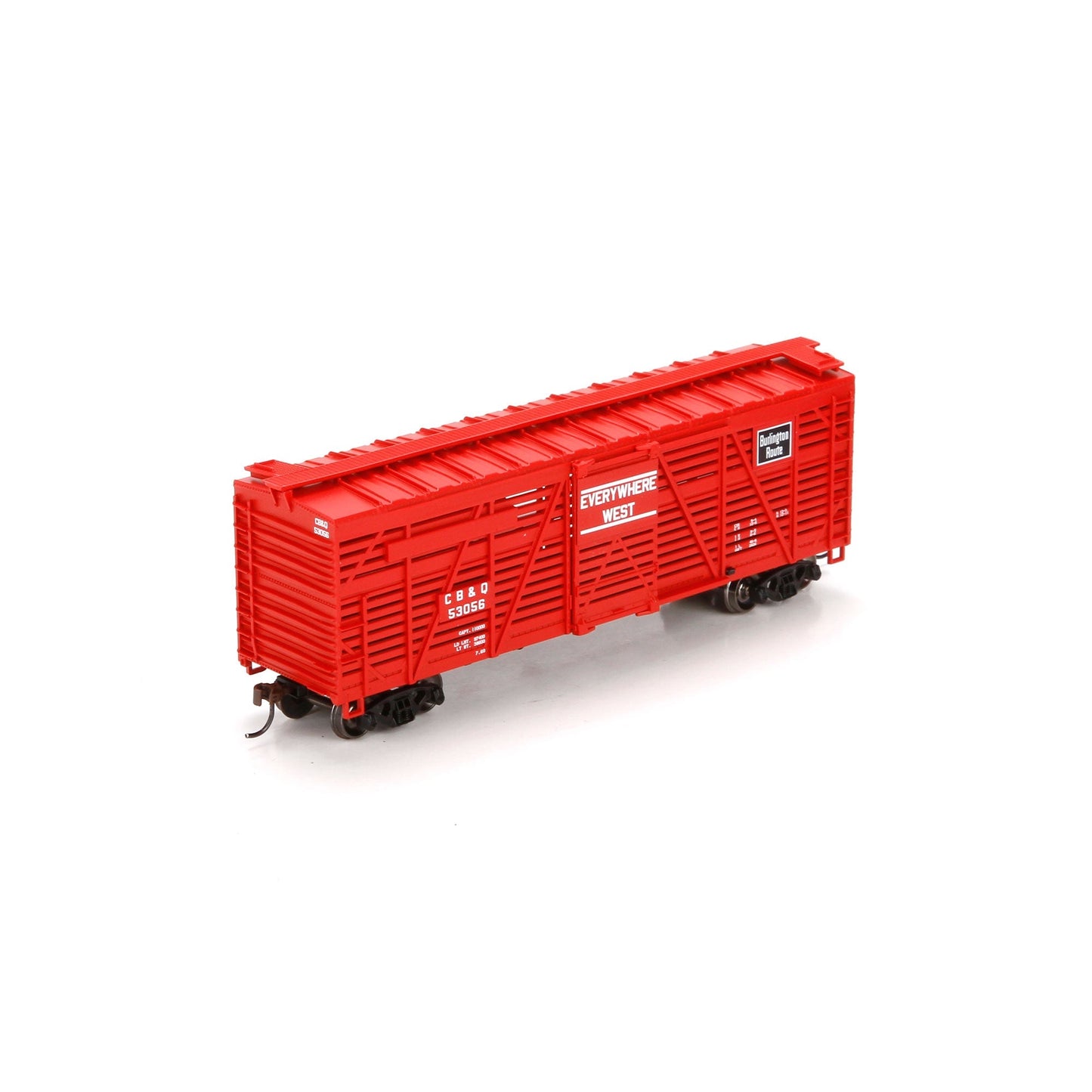 HO Chicago, Burlington and Quincy 40' Stock Car #53056 (ATH75988)