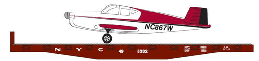 HO 40' Flat with Plane, New York Central (NYC) #495332 (ATH96329)