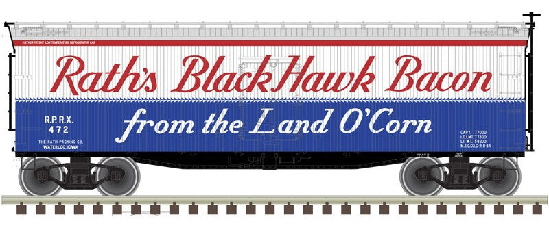 HO Rath's Black Hawk Bacon 40' Wood Reefer #472 (ATL20005836)