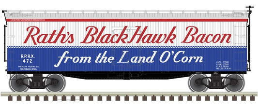 HO Rath's Black Hawk Bacon 40' Wood Reefer #472 (ATL20005836)