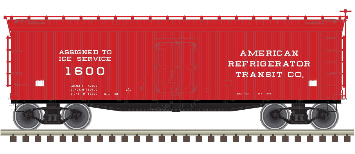 HO 40' Wood Reefer, ART Ice Service (ART) #1605 (ATL20005843)