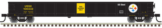 HO Trainman Evans 52.5' Gondola, US Steel (Black) #100366 (ATL20006873)