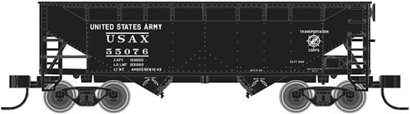 N 2-Bay Offset Side Hopper, United States Army (USAX) #55076 (ATL50001651)