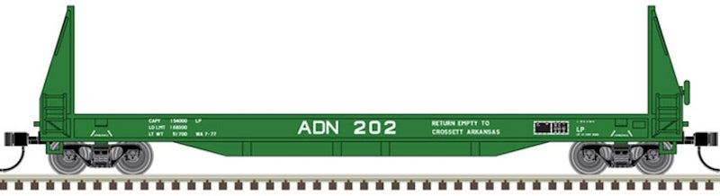 N 50' Sieco Pulpwood Flat Car, Ashley, Drew and Northern (ADN) #206 (ATL50004860)