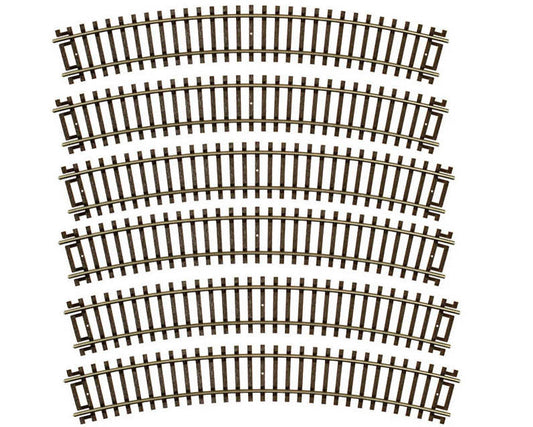 HO Code 83 Snap-Track 15" Radius Curve Track (6) (ATL530)