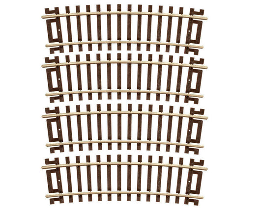 HO Code 83 Snap-Track 15" Radius 1/2 Curve Track (4) (ATL531)