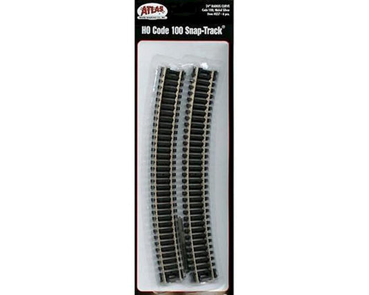 HO Code 100 24" Radius Curve Track (ATL837)