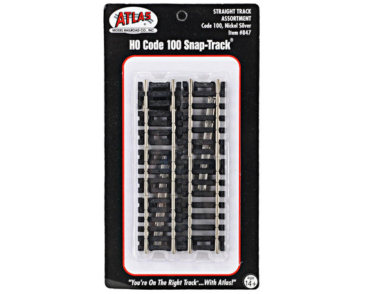 HO Code 100 Straight Track Assortment (ATL847)