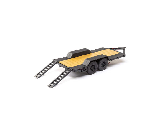 1/24 Flat Bed Vehicle Trailer with LED Taillights: SCX24 (AXI00009)