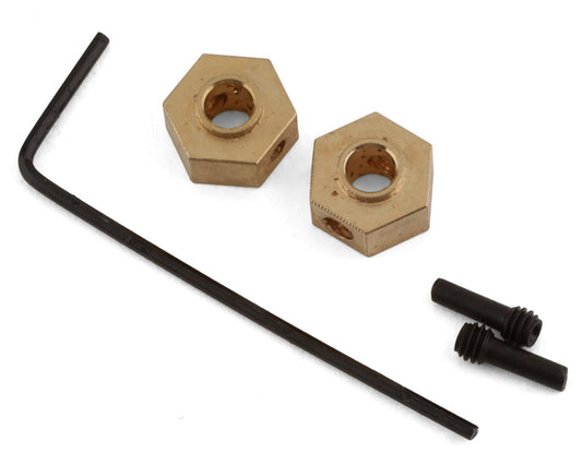 Hex Hub, Brass 1.0g (2): SCX24, AX24 (AXI302002)