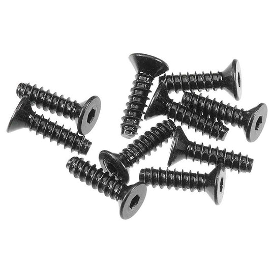 AXA0414 Hex Socket Tapping Flat Head Screw 2.6x10mm Black (10) (AXIC0004)