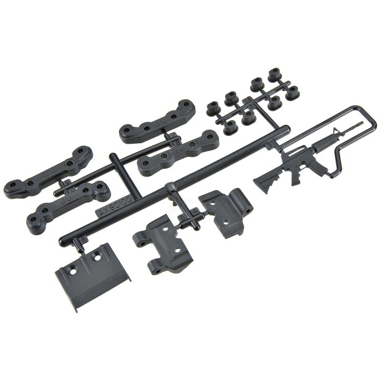 AX80100 Chassis Guard/Toe Block Insert Set Front/Rear (AXIC0100)