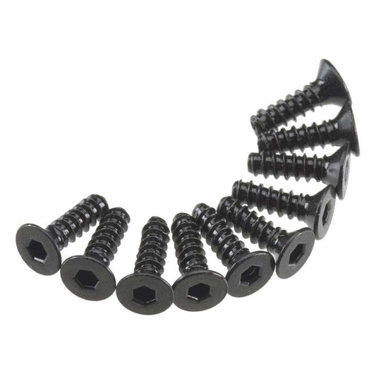 AXA465 Hex Socket Tap Flat Head Screw 3x10mm Black (10) (AXIC0128)