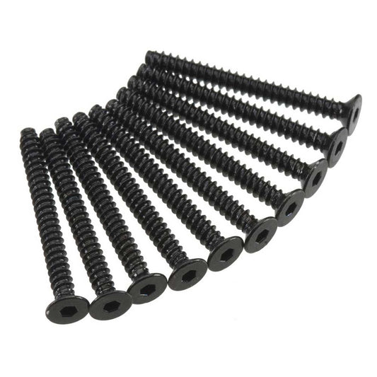 AXA471 Hex Socket Tap Flat Head Screw 3x30mm Black (10) (AXIC0132)