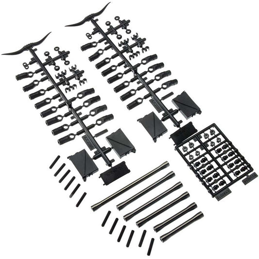 AX31465 Front Link Set Aluminum: SCX10 II (AXIC1465)