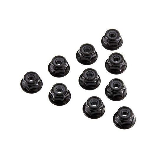 AX31250 Serrated Nylon Lock Nut Black 4mm (10) (AXIC3150)