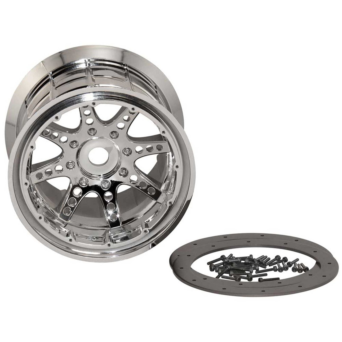 AX8043 Oversize Beadlock 8-Spoke Chrome (2) (AXIC8043)