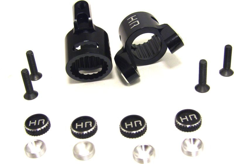 Black Aluminum C-Hubs Fits AX10, XR10, Wraith (AXR1901)
