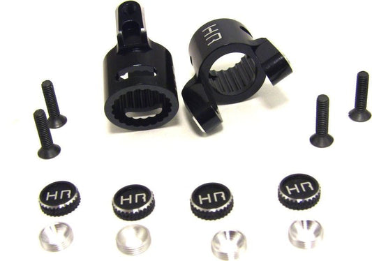 Black Aluminum C-Hubs Fits AX10, XR10, Wraith (AXR1901)