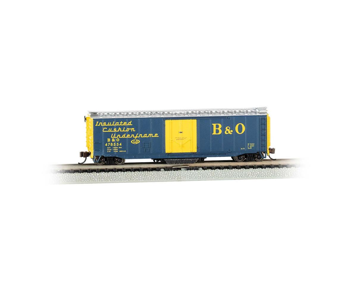 N Track Cleaning 50'Plug Box Car, B&O (Blue & Yellow) (BAC16368)