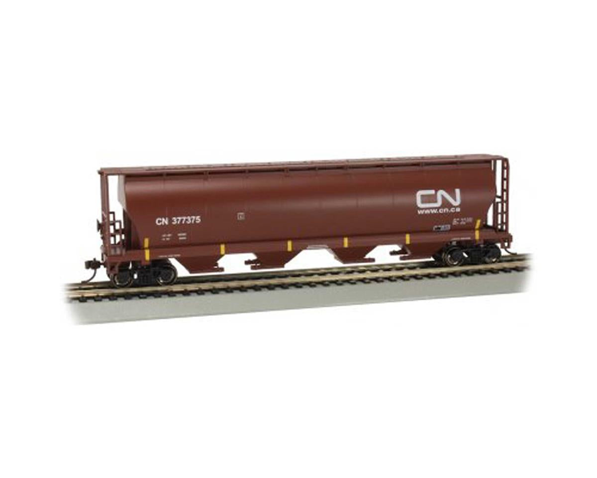 HO Canadian National Cylindrical 4-Bay Grain Hopper #377375 (Oxide Red) (BAC19103)