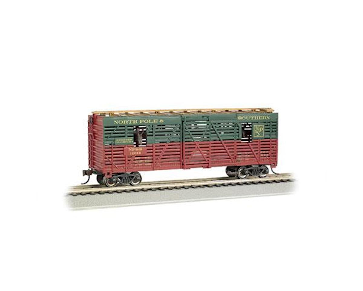 HO 40' Animated Stock Car with Reindeer North Pole & Southern #12014 (BAC19704)