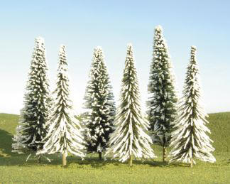 Scenescapes Pine Trees with Snow (5-6") (6) (BAC32002)