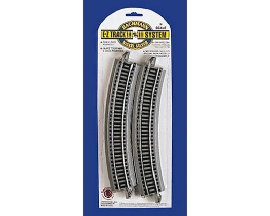 N Nickel Silver E-Z Track System - 19" Radius Curve (6) (BAC44804)