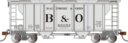HO PS-2 2-Bay Covered Hopper, Baltimore and Ohio (BAC73503)