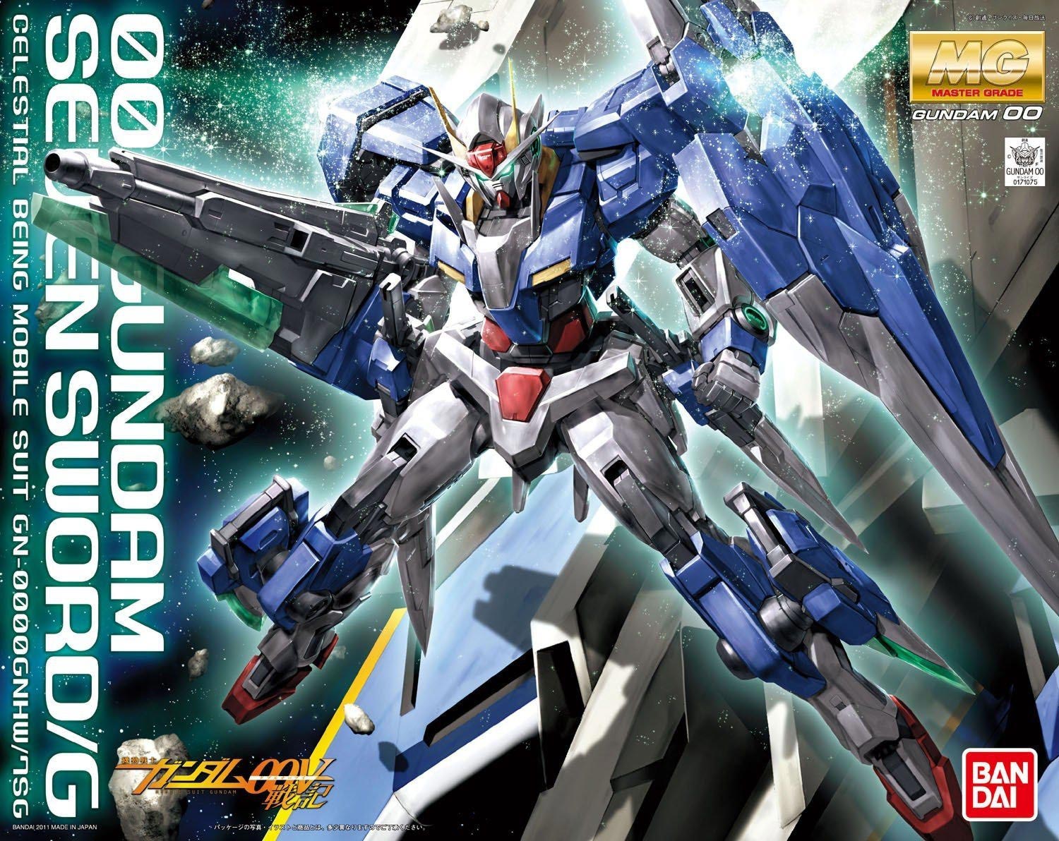 1/100 Master Grade GN-0000GNHW/7SG 00 Gundam Seven Sword/G from "Gundam 00" Snap-Together Plastic Model Kit (BAN2125945)