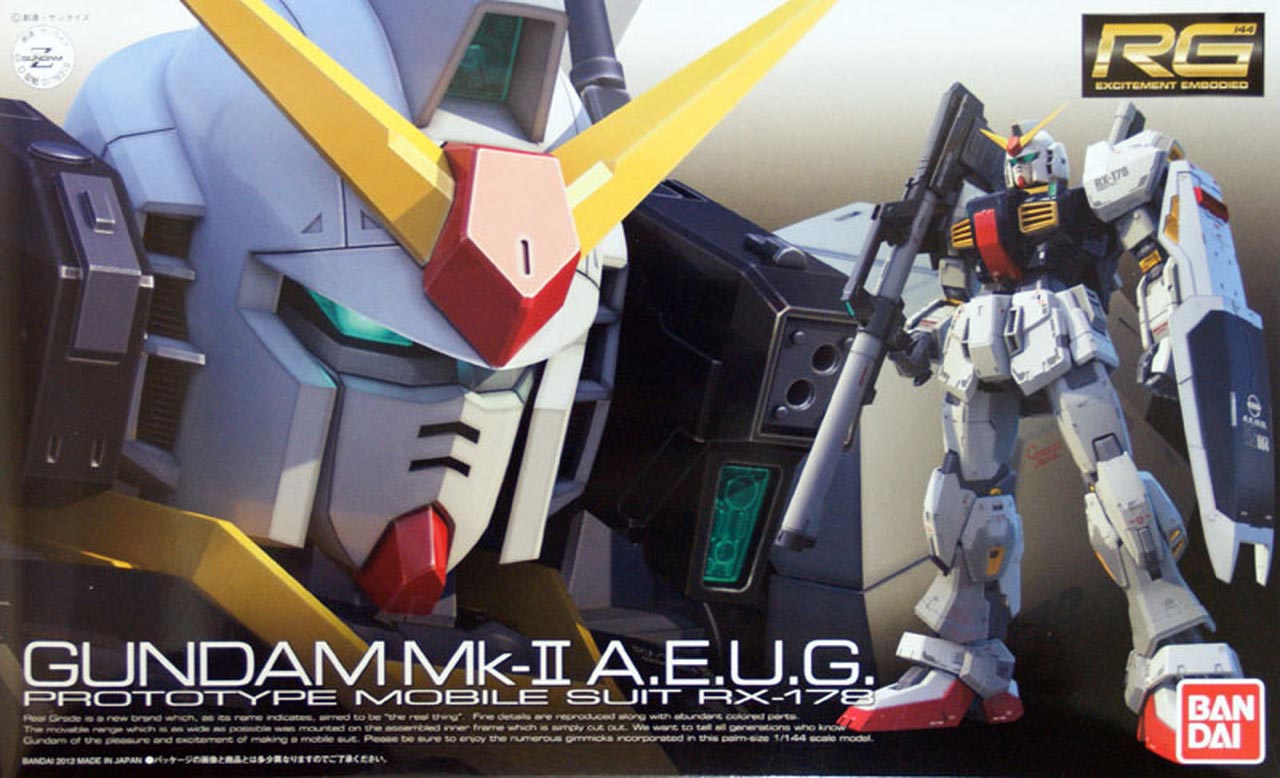 1/144 Real Grade RX-178 Gundam Mk-II A.E.U.G. from "Mobile Suit Zeta Gundam" Snap-Together Plastic Model Kit (BAN2174360)