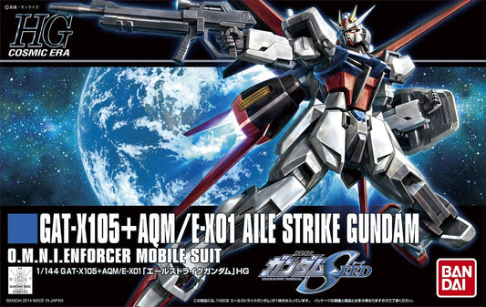 1/144 High Grade Cosmic Era GAT-X105+AQM/E-X01 Aile Strike Gundam from "Gundam SEED" Snap-Together Plastic Model Kit (BAN2219525)