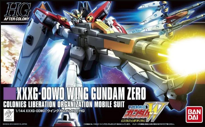 1/144 High Grade After Colony XXXG-00W0 Wing Gundam Zero from "Gundam Wing" Snap-Together Plastic Model Kit (BAN2219526)