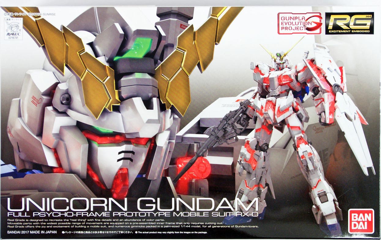 1/144 Real Grade RX-0 Unicorn Gundam (Full Psycho-Frame Prototype) fro ...