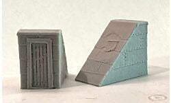 HO Rooftop Staircases - Unpainted Resin Castings (2) (BAR2023)