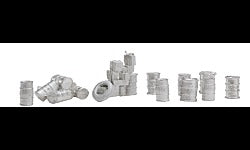 HO Assorted Barrels & Clutter, Unpainted (BAR207)