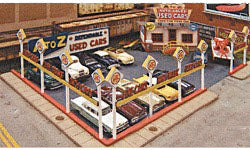 HO A-to-Z Used Car Lot - Kit - 3-13/16"x2-7/16" (BLR197)
