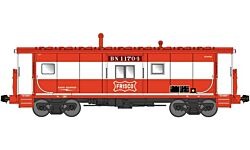 N Burlington Northern RTR International Car Bay Window Caboose Phase 4 #BN 11704 (BLU44200)