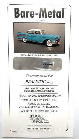 6"x11" Thin Sheet Chrome Bare-Metal Foil (BMF1)