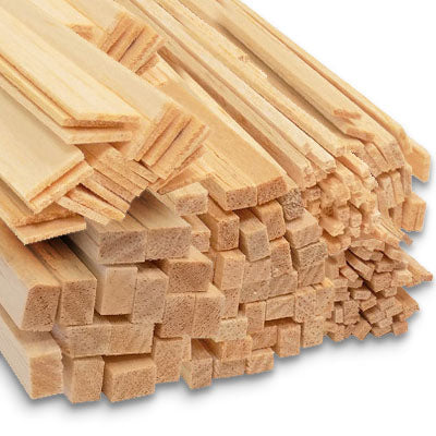 1/8"x1/8"x48" AAA Balsa Wood Stick (1) (BNM1441)