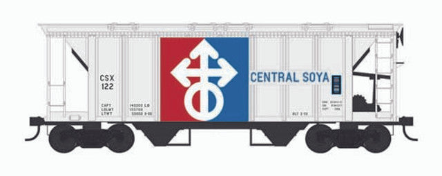 HO H34 70-Ton Covered Hopper CSX Central Soya #122 (BOW43253)