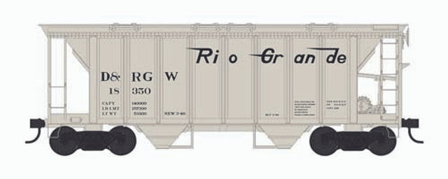 HO H34 70-Ton Covered Hopper Denver & Rio Grande Western #18350 (BOW43256)