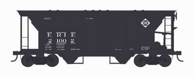 HO H34 70-Ton Covered Hopper Erie Railroad #21002 (BOW43259)