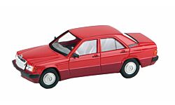HO Assembled 1987-1993 Mercedes-Benz 190 E Sedan, Red (BRK13201)