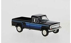 HO Assembled 1967 Jeep Gladiator B Pickup Truck Honcho Edition, Black / Blue (BRK19810)