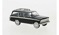 HO Assembled 1968 Jeep Wagoneer, Black / White (BRK19867)