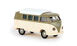 HO Assembled Volkswagen T1b Camper Passenger Van with Roof Hatch, Bronze / Ivory (BRK31602)