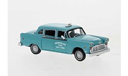 HO Assembled 1950s-1982 Checker Sedan Checker Cab Detroit 1974, Turquoise (BRK58937)