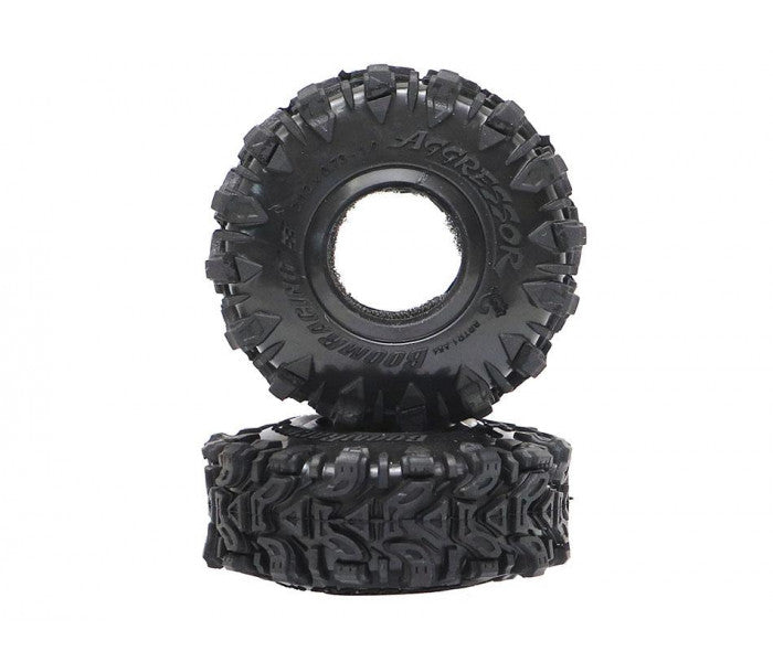 Aggressor 1.0" Scale RC Tire GEKKO Red 54x18.7mm Open Cell Foams (2) (BRTR1A54RD)