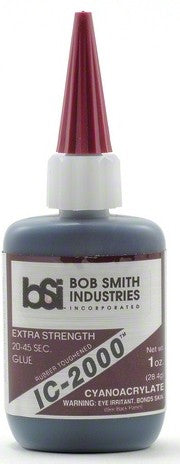 IC-2000 Black Rubber-Toughened CA Glue 1oz (BSI118)